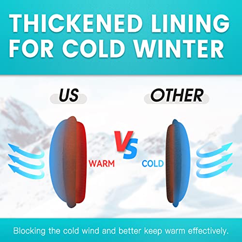 Ear Muffs For Winter Men Women, Fleece Ear Warmer For Cold Weather, Behind The Head Adjustable Foldable Earmuffs #TOP3