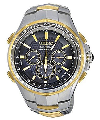 (�Z�C�R�[)Seiko �����Y �r���v Coutura Radio Sync Solar Chronograph Two Tone Watch SSG010 �����Y �E�H�b�`,�����Y���v[���s�A���i]gellmoll