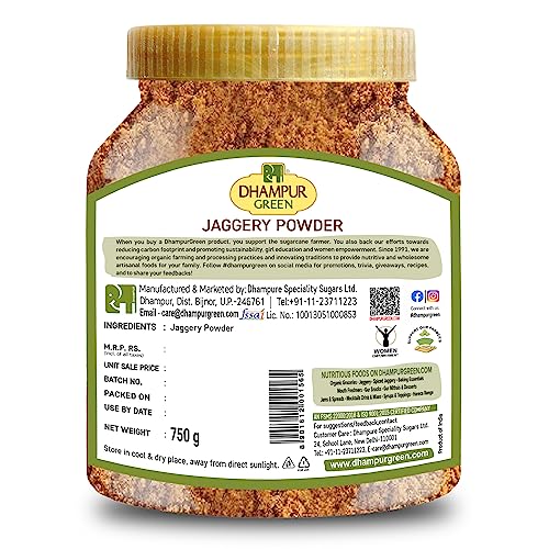 Image of Dhampure Speciality Jaggery Powder, 3.5 Kg (5 X 700G) | Desi Shakkar | Source Of Minerals | Healthier Substitute For White Sugar | Free From Chemical Fertilizers, Sulphur, Preservatives, Pesticides | Jaggery Powder For Tea, Coffee, Milk | Hand Crushed Jaggery | Crushed Granular