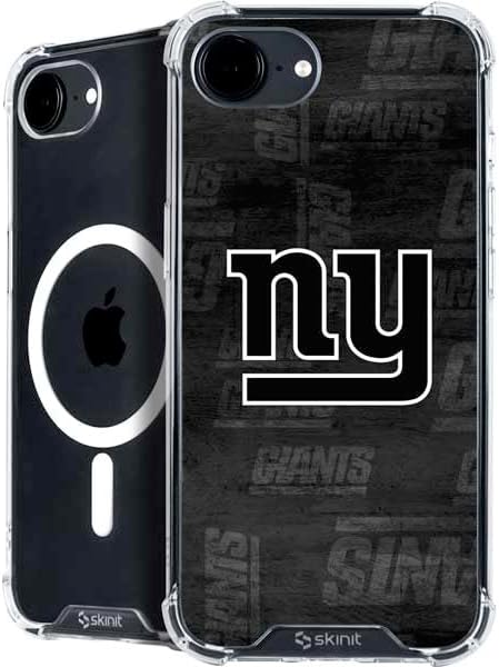 Skinit Phone Case Compatible with MagSafe iPhone 16e - Officially Licensed NFL New York Giants Black & White Design