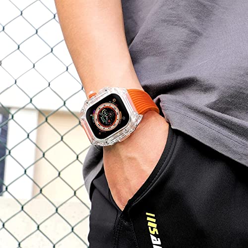 Correa transparente Apple Watch de 49mm VELORE con kit de funda protectora Rm Mod 3