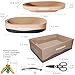 3PSC Cat Scratcher Cardboard, Oval Cat Scratch Pad Bowl Nest for Indoor Cats, Round Cat Scratching Board Corrugated Lounge Cat Bed, Furniture Protector for Couch