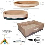 3-Piece Cat Scratcher Set, Oval Bowl Nest for Indoor Cats | 2 oval bed &1 box for scratching & lounging,Durable round corrugated cardboard pad & catnip toy.Furniture protector for couch - Image 3