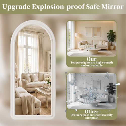Image of Koonmi 71 inchx32 inch Arched Full Length Mirror, Floor Mirror with Stand
