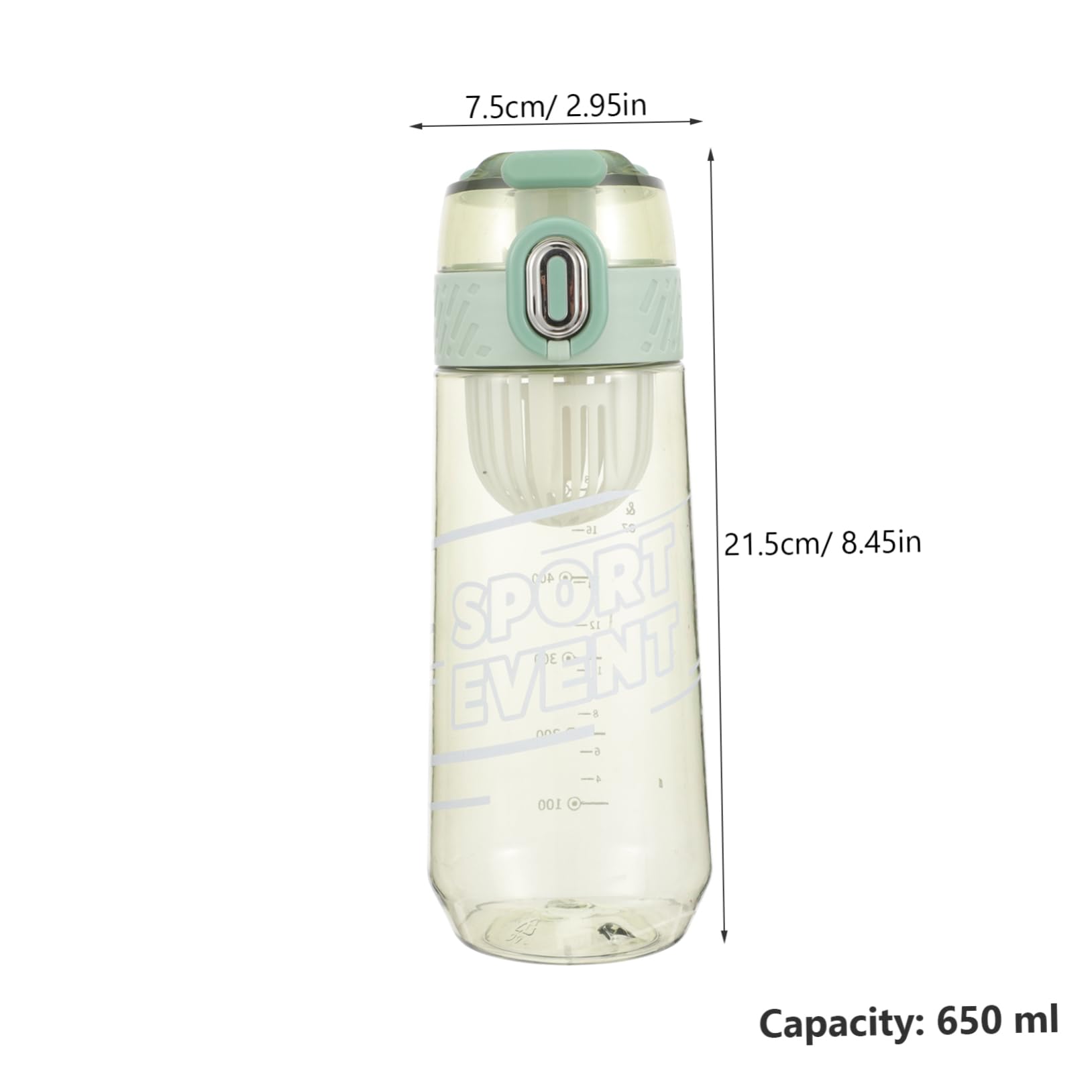 Hemobllo coppa sportiva Portatile bottiglie d'acqua pieghevoli bottiglia tumbler Bottiglia d'acqua all'aperto bottiglia d'acqua riutilizzabile PC Verde chiaro Riutilizzabile