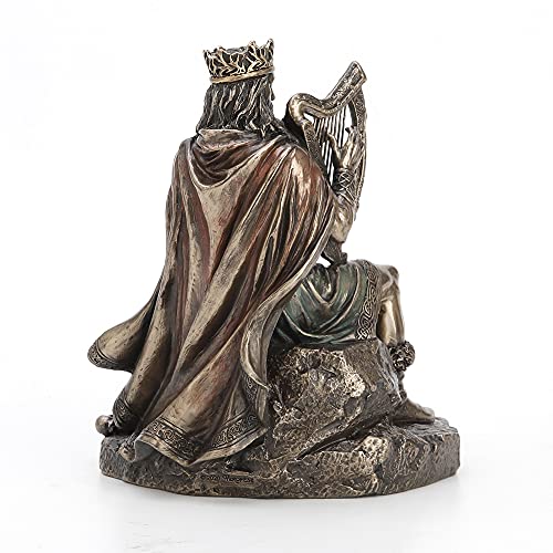 Estatua Dios Celta Dagda 7.25 pulg Resina Bronce miniatura 5