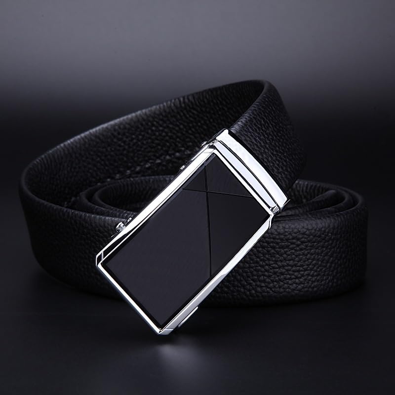 JSEIAJB Men's Automatic Buckle Belt Men's Leather Belt Business3