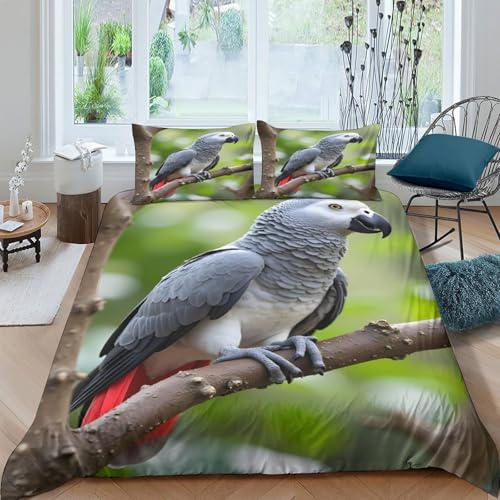 Parure de lit perroquet africain 3D pour transformer la chambre enfant