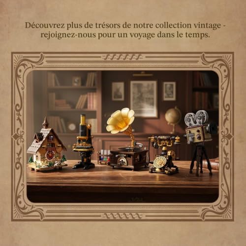 Microscope rétro PANTASY jeu de construction adulte instrument antique - 6