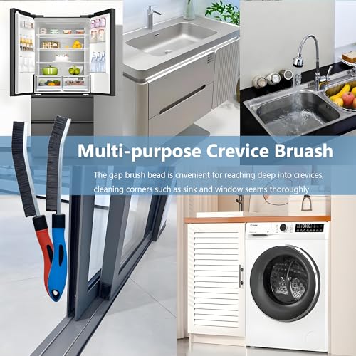 Image of Gap Cleaning Brushes,Small Conner Crevice Cleaner Essentials Home Cleaning | Crevice Brushes for Women Men, Hard Bristle Small Space Scrub for Household House Bathroom Kithen Window Shower Sink