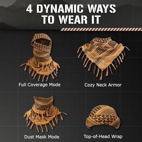 Shemagh Tactical Scarf 44”x44” - Military Rave Keffiyeh Men & Women4