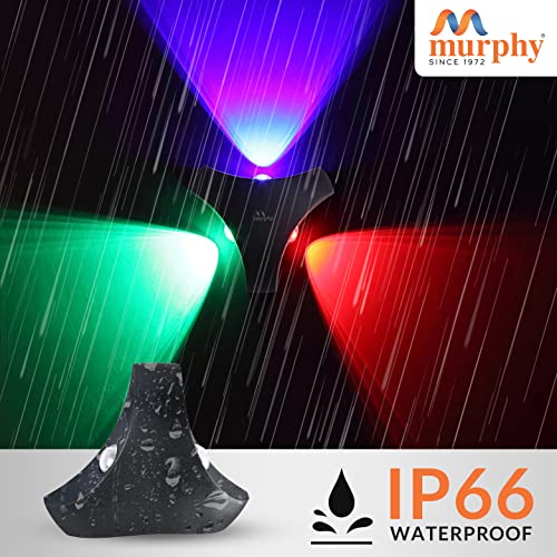Image of Murphy 6-Watt 3 Way Up Down Outdoor LED Wall Light with Aluminium IP65 Grade Waterproof Body (Multi Color, Pack of 3)