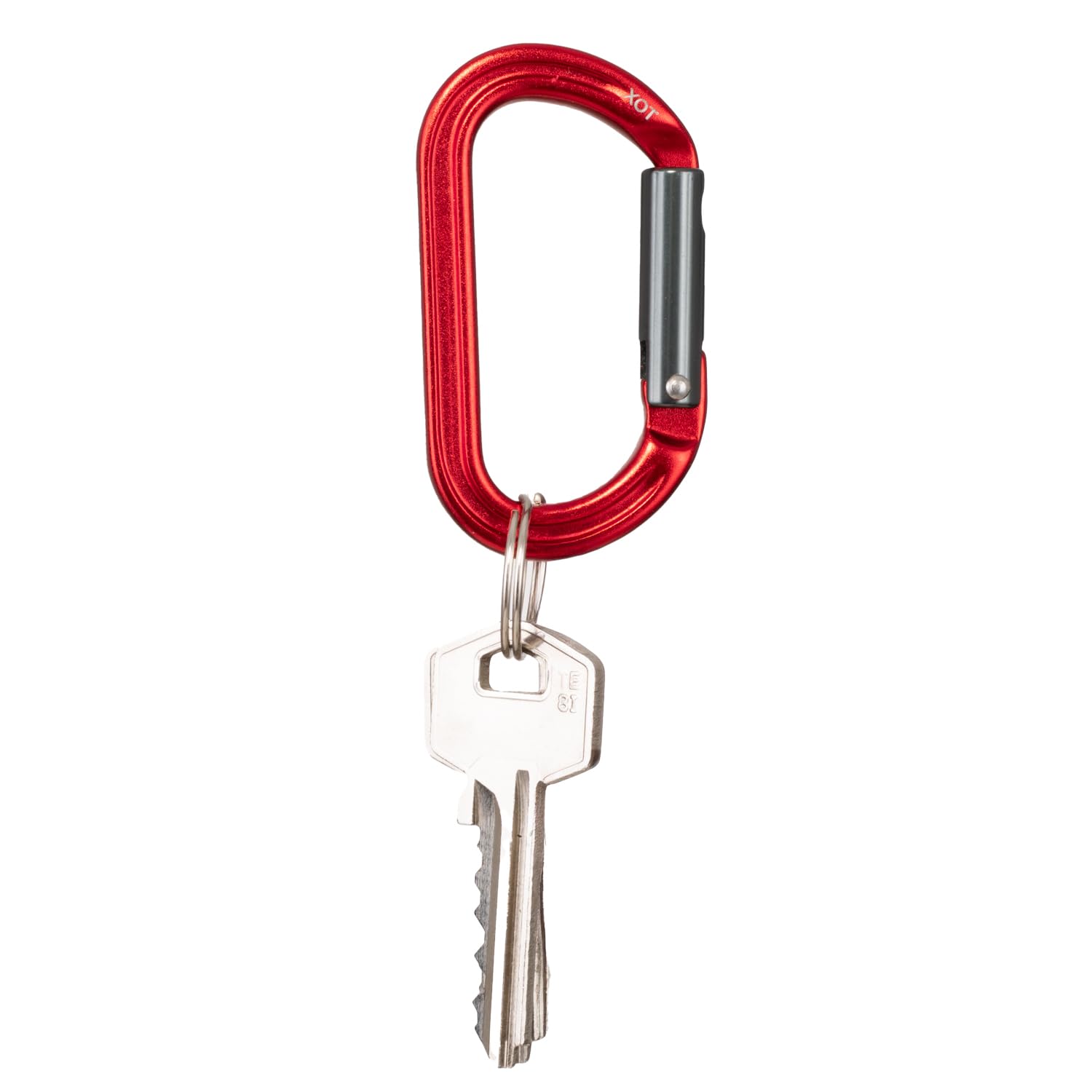 FIXE - Mosquetón Auxiliar Xot de Aluminio 7075 con Cierre Keylock - Ligero y Práctico para Equipamiento Auxiliar - Resistencia 8 kN - Color Rojo
