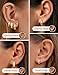 ORAZIO Hypoallergenic Small Gold Stud Hoop Earrings for Women Surgical Stainless Steel Earrings Trendy 14K Gold Plated Hoops Cartilage Earring Stacks Huggie Earring Set for Multiple Piercing Jewelry