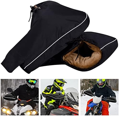 YUNVI ATV Hand Muffs Winter ATV Accessories, Waterproof ATV Gloves, Snowmobile Handlebar Gloves for Men in Cold Weather, Handlebars Gauntlets for Motorcycle, Four Wheelers, Dirt Bike