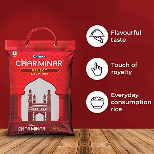 Image of Charminar Select Basmati Rice 5 KG | Value Basmati rice (Pack of 2)