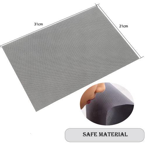Image of PVC Coated 304 SS Woven Mesh 12x8in 2-Pack, Screen for Vent Cabinet Garden | PVC coated 304 stainless woven mesh - rust-resistant flexible screen for vents, cabinets, garden, windows and PC case builds.