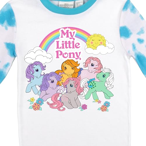 Bioworld My Little Pony Retro Rainbows & Sunshine Character Group Youth Girl's 2-Pack Blue Wash Pajama Set3