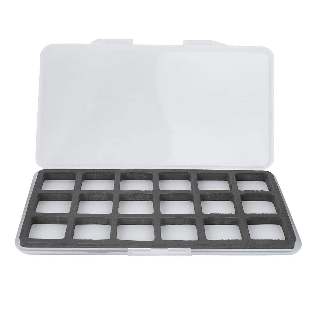 Fishing Tackle Organizer, ABS Magnetic Fly Fishing Storage Box Fish Hook Lure Tackle Case with Foam Accessory(18 Grid)