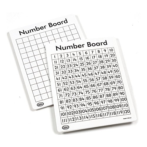 Educational Resources Write On/Wipe Off 120 Number Mats (10 Pack)