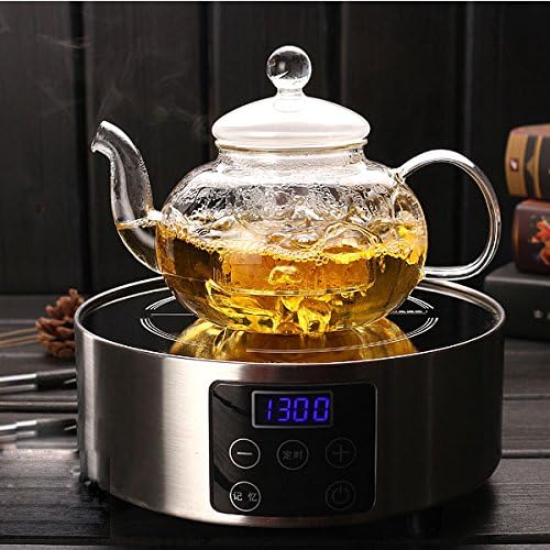 Cosy YcY Borosilicate Glass Teapot with Tea Infuser, Tea Pot or Coffee Pot Heat Resistant Glass Can Be Used on Stovetop