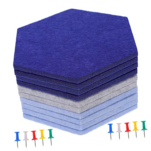 VINTORKY 10pcs Hexagon Felt Board Wall Hanging Pin Board Hexagon Bulletin for Classroom Decor