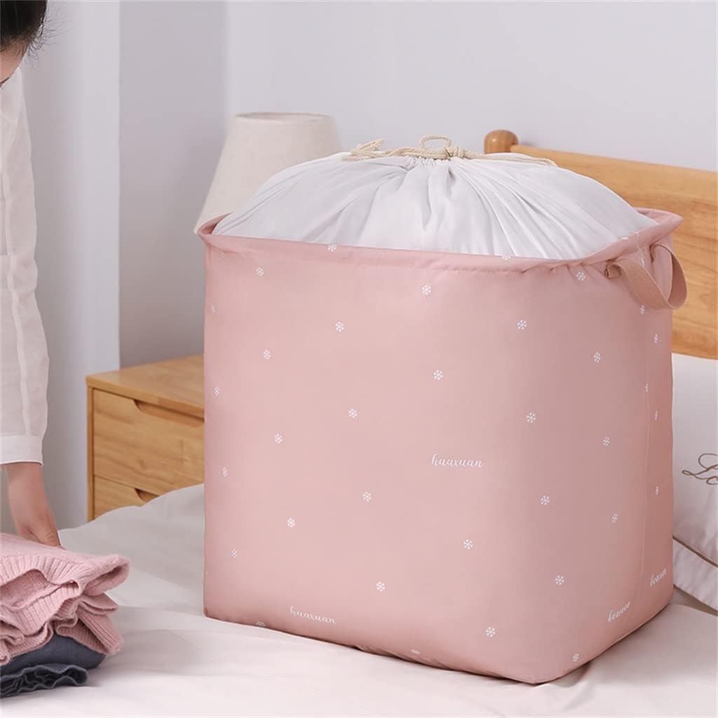 Storage Bag Large Satin Storage Box Home Wardrobe Clothes Storage Basket Quilt Clothes Storage Box (Color : D, Size : 43x33x50cm) (E 50x40x48cm)