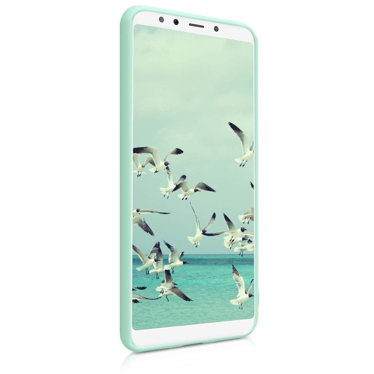 Kwmobile Custodia In Silicone TPU Per Xiaomi Redmi 6 Pro / Mi A2 Lite – Cover Antiscivolo E Antigraffio – Colore Menta Opaca