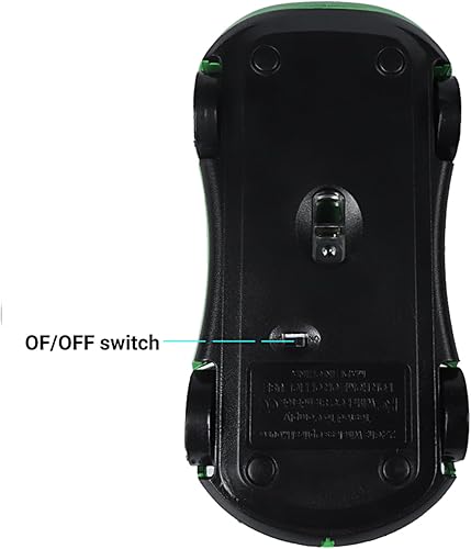 Miniatura 6 de EALEK Ratón inalámbrico Cool Car Shape Mouse 2.4G Ratones inalámbricos ópticos para PC Ordenador portátil (verde)