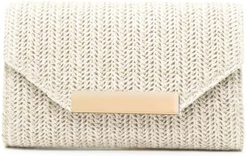 Straw Clutch Purses for Women Summer Evening Bag Raffia Woven Crossbody Handbags Envelope Beach Vacation Clutch
