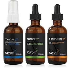 Voice37 Singers Voice Remedy, Throat37 Sore Throat Remedy, Seasonal37 Cold Remedy – All Natural Vocal Booster, Sore Throat Remedy, Cold Remedy. Bundle of All 3 Bottles
