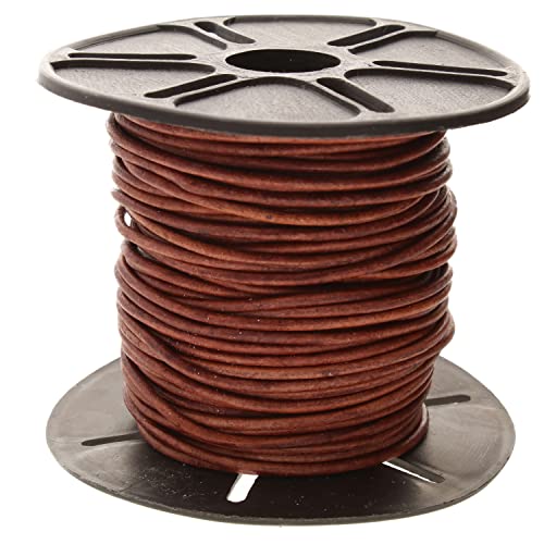 The Beadsmith Leather Cord -Dyed Antique Red Brown- 1.5mm Spool