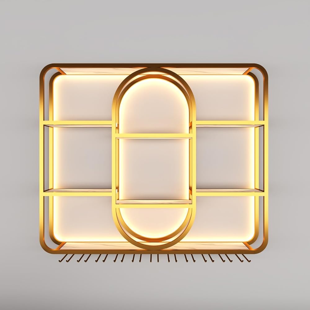 Étagères de rangement pour bouteilles de vin avec LED salon