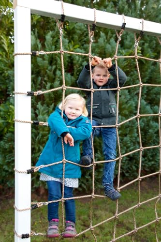 Foto von Small Foot Kletternetz mit Achterhaken, zur Befestigung an dreiseitigen Holzrahmen, für Kinder ab 3 Jahren, 11876 Spielzeug, Weiß