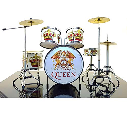 Mini Drum kit QUEEN Bohemian Rhapsody set tribute to Freddie Mercury miniature rock 25 cm modèle escalier 1:4 collectible box set batterie maquette de collection - Les Beatles, Paul McCartney, John Lennon, RIngo Starr, George Harrison Mini Drum kit QUEEN Bohemian Rhapsody set tribute to Freddie Mercury miniature rock 25 cm modèle escalier 1:4 collectible box set batterie maquette de collection