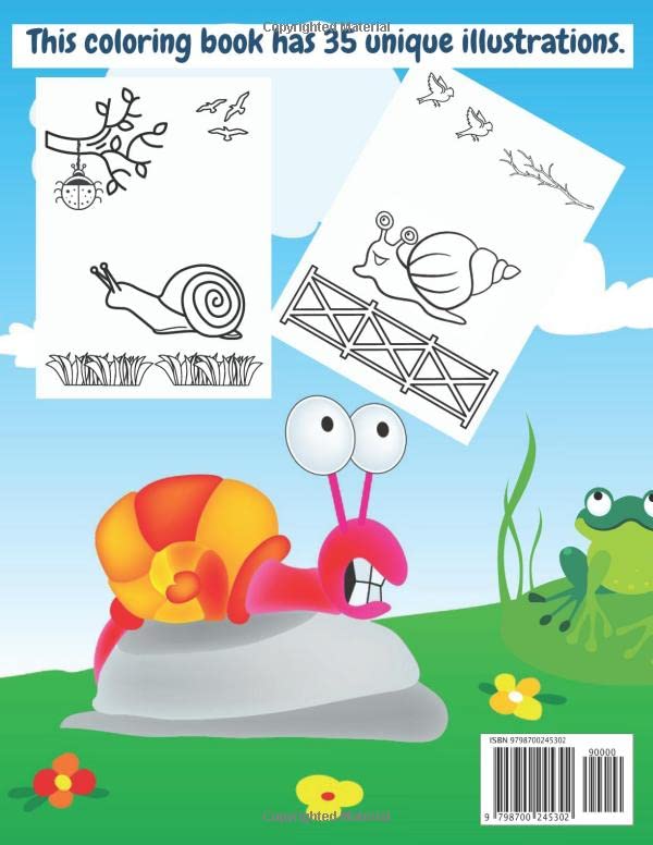 Snail coloring book for kids Age 6-10: A bundle of unique snail coloring patterns for kids perfect and cute easy educational Coloring and activity ... kids who love to color in toddler pattern. image 3