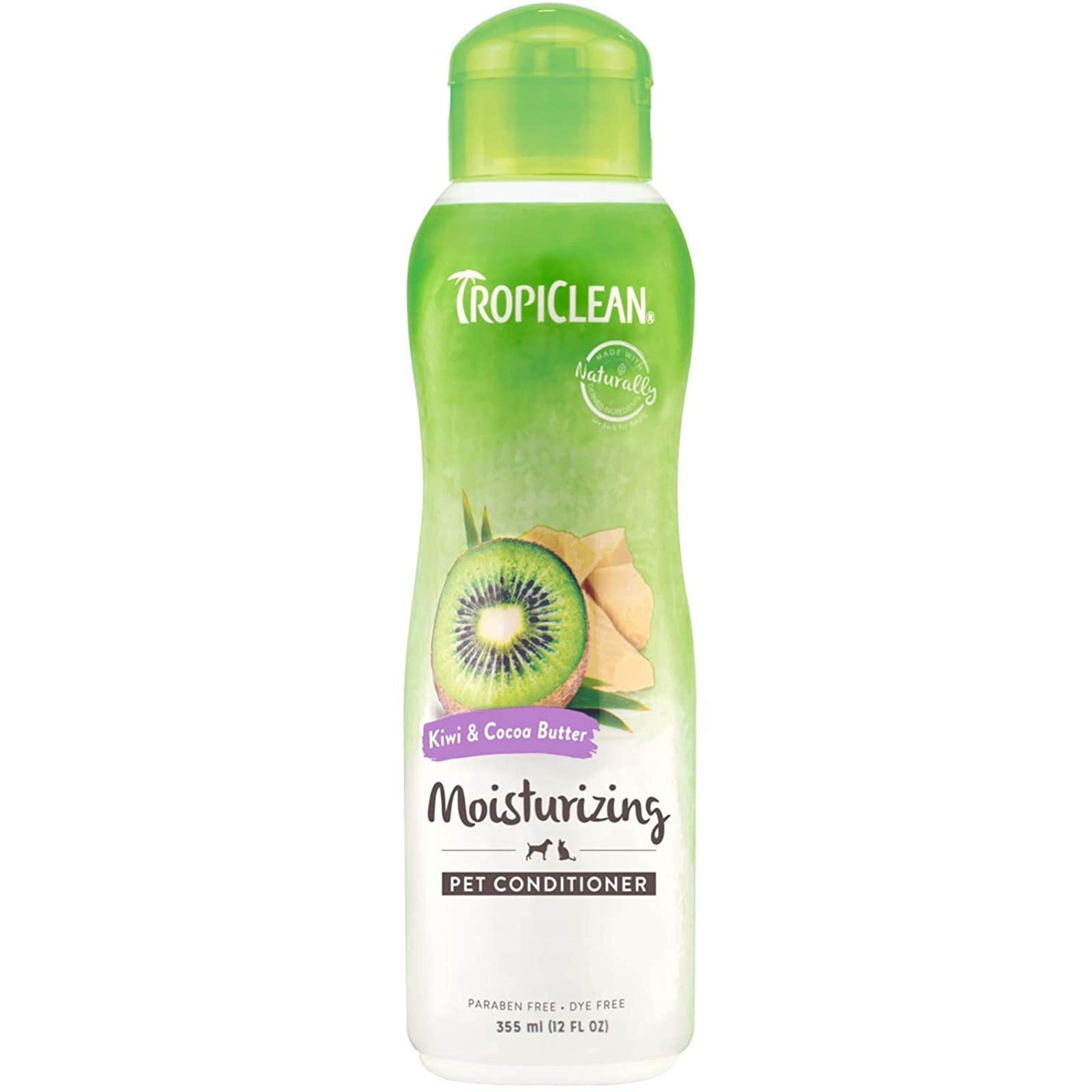 TropiClean Natural Moisturizing Conditioner for Pets with Kiwi and Cocoa Butter. Replenish Dogs and Cats Moisture and Maintain Coat Silky, Shiny, Nourishes Skin and Fresh Smelling, 355 ml (B09B4VR8HB) Amazon Price History, Amazon Price Tracker