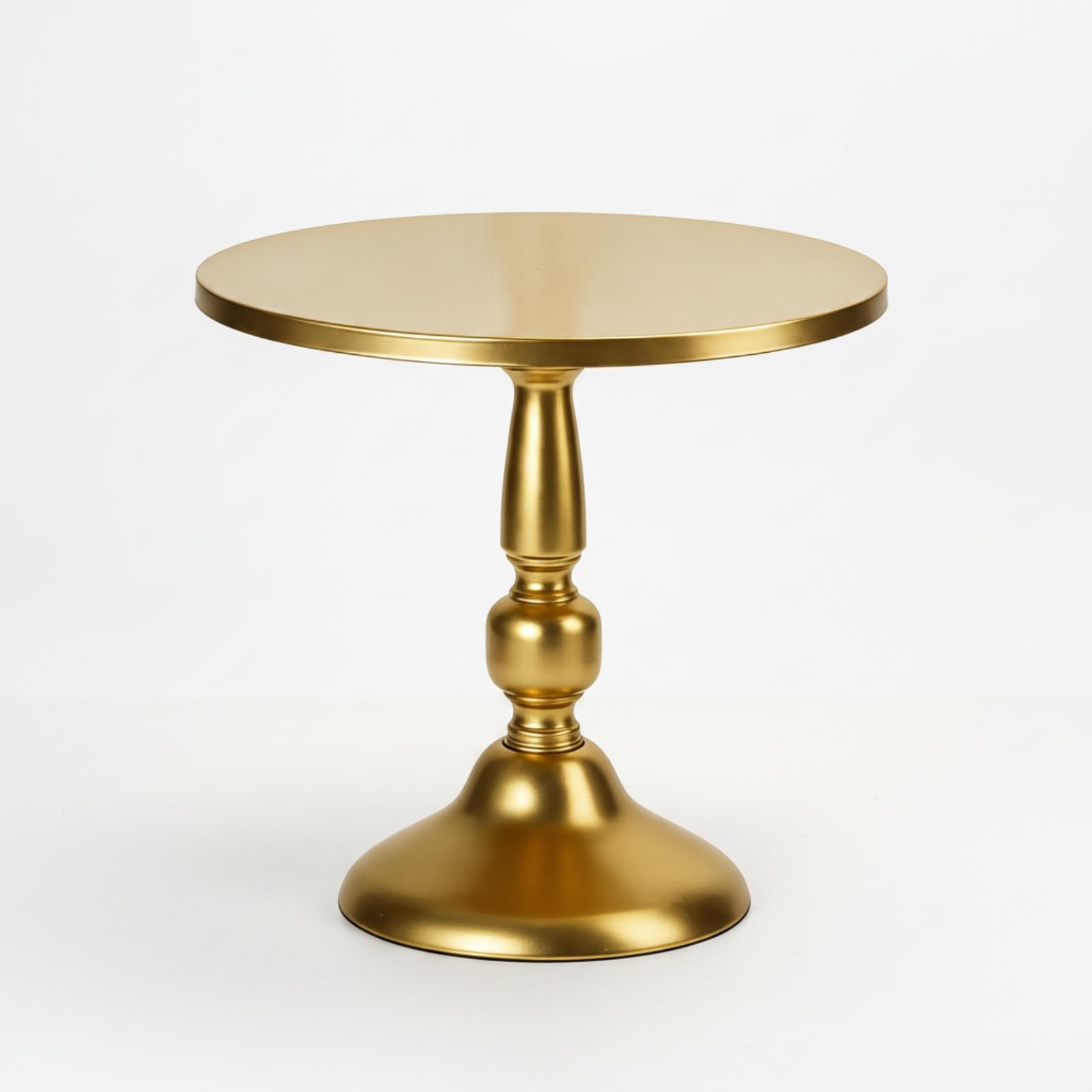 Présentoir à Gâteaux sur Pied en Métal Surélevé Support Présentation Pied Central Décoratif Épuré Plateau à Desser Base Évasée, L