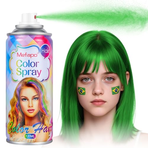 Green Hair Spray for St. Patrick's Day, Washable, 4.06oz
