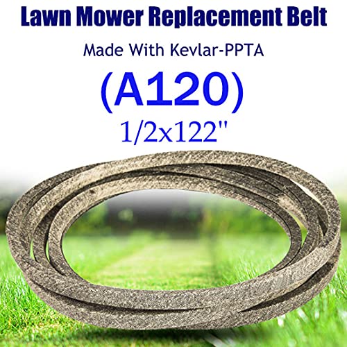 Lawn Mower Tractor Deck Drive Belt for Cub Cadet 754-04153 954-04153 954-04153A Cub Cadet MTD 754-04118 954-04118 Ferris Simplicity Snapper Cub Cadet 010053761757811 1/2" x 122" Made with Kevlar - Image 3