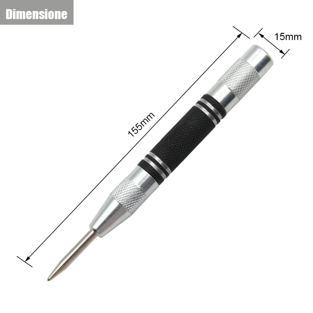 Centro Pugno Automatico Regolabile - Punzone Per Metallo, Legno E Vetro Con Tensione Personalizzabile - Foto 8