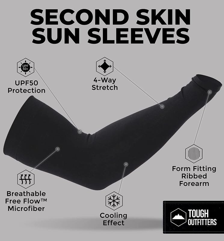Image of CH UV Protection Cooling Arm Sleeves UPF 50 Long Sun Sleeves for Men Women Perfect for Cycling Driving,Running,Basketball, Football & Outdoor Activities