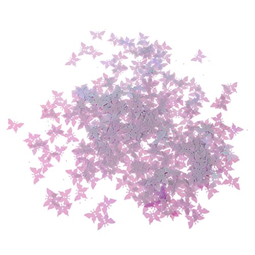 Preisvergleich Produktbild F Fityle Metallic Konfetti aus Kunststoff - Lila Schmetterling