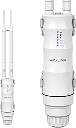WAVLINK Extensor WiFi AC600 para ambientes externos, repetidor WiFi com PoE/banda dupla de alta potência 2,4 + roteador sem fio 5G, extensor de alcance 3 em 1, IP67 à prova d'água para pátio, trailer