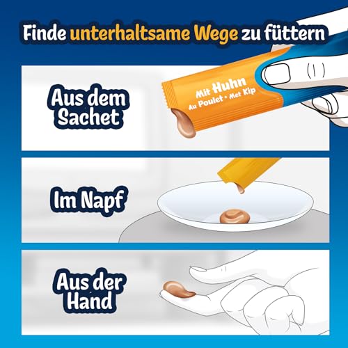 Felix Deli Moments, Cremiger Katzensnack mit Huhn, 44er Pack (44 x 10g)