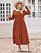 IN'VOLAND Plus Size Womens Fall Dresses Long Sleeve Casual Sundress Dress with Pockets Halloween Vacation 2025 Fashion Caramel