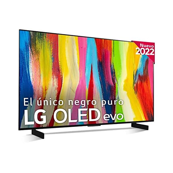 LG OLED42C24LA - Smart TV webOS22 42 pulgadas (106 cm) 4K OLED evo, Procesador Inteligente Potencia a9 Gen 5 IA, compatible formatos HDR, HDR Dolby Vision y Dolby Atmos, para Gaming