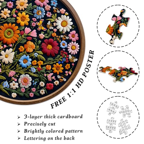 Rompecabezas Circular Floral 16+ Anos miniatura 3