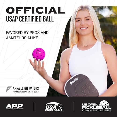 Image of Franklin Sports X-40 Outdoor Pickleballs - Official Ball of USA Pickleball, APP Tour + US Open - Regulation Size