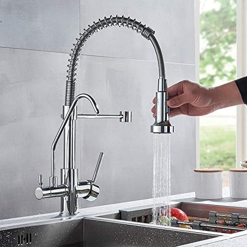 Grifo de Cocina con Filtro de Agua Grifo de Cocina con Filtro de 3 vías y rotación de 360 Grados Grifos de Agua Pura